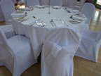 Wedding Chairs With White Organza Sashes